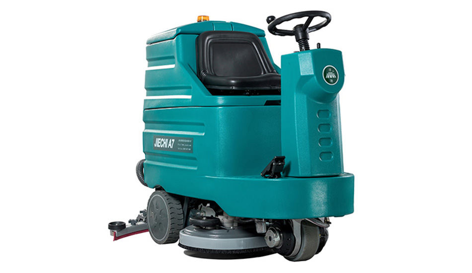 JIECHI compact walk-behind combination sweeper scrubber cleaning industrial floor