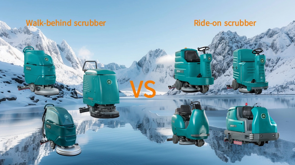 Walk-Behind vs. Ride-On Floor Scrubbers Walk-Behind vs. Ride-On Floor Scrubbers
